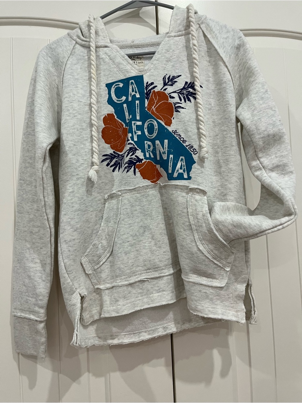 Women's California Graphic Hoodie Sweater - Light Heather Gray